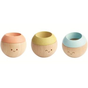 achetez Têtes sensorielles en bois pastel Plan Toys au meilleur prix en promo