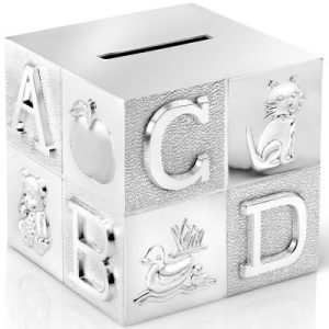 achetez Tirelire Cube alphabet (personnalisable) Zilverstad au meilleur prix en promo
