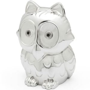 achetez Tirelire Hibou personnalisable (métal argenté) Zilverstad au meilleur prix en promo