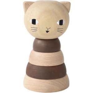 achetez Tour à empiler en bois chat Wee Gallery au meilleur prix en promo