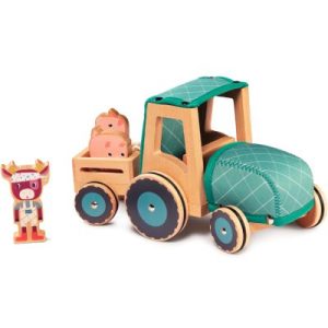 achetez Tracteur en bois Rosalie la vache Lilliputiens au meilleur prix en promo