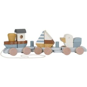 achetez Train de construction Sailors bay (17 pièces) Little Dutch au meilleur prix en promo