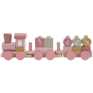 achetez Train de construction en bois Flowers (17 pièces) Little Dutch au meilleur prix en promo