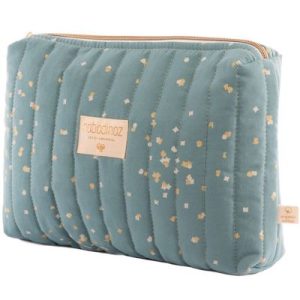 achetez Trousse de toilette Travel Gold Confetti verte Nobodinoz au meilleur prix en promo