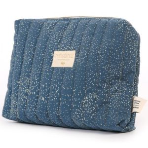 achetez Trousse de toilette Travel bleu nuit Gold bubble Nobodinoz au meilleur prix en promo