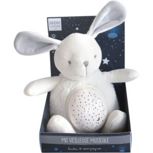 achetez Veilleuse musicale peluche lapin (20 cm) Doudou et Compagnie au meilleur prix en promo